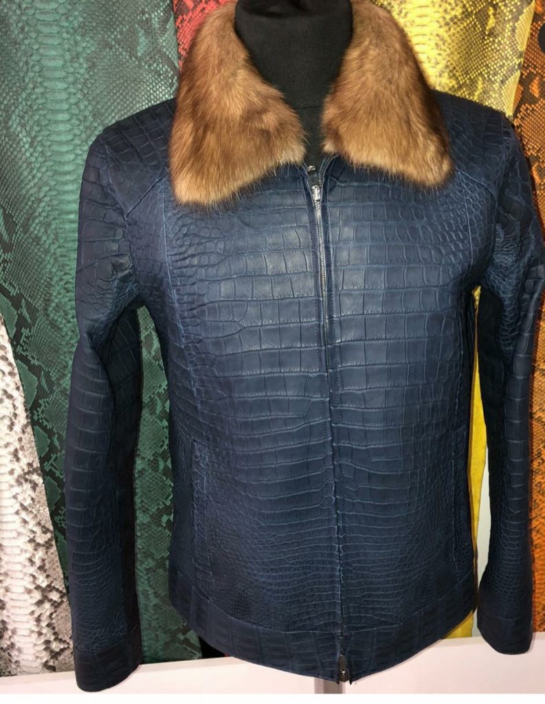 Men crocodile skin jacket Ard 119