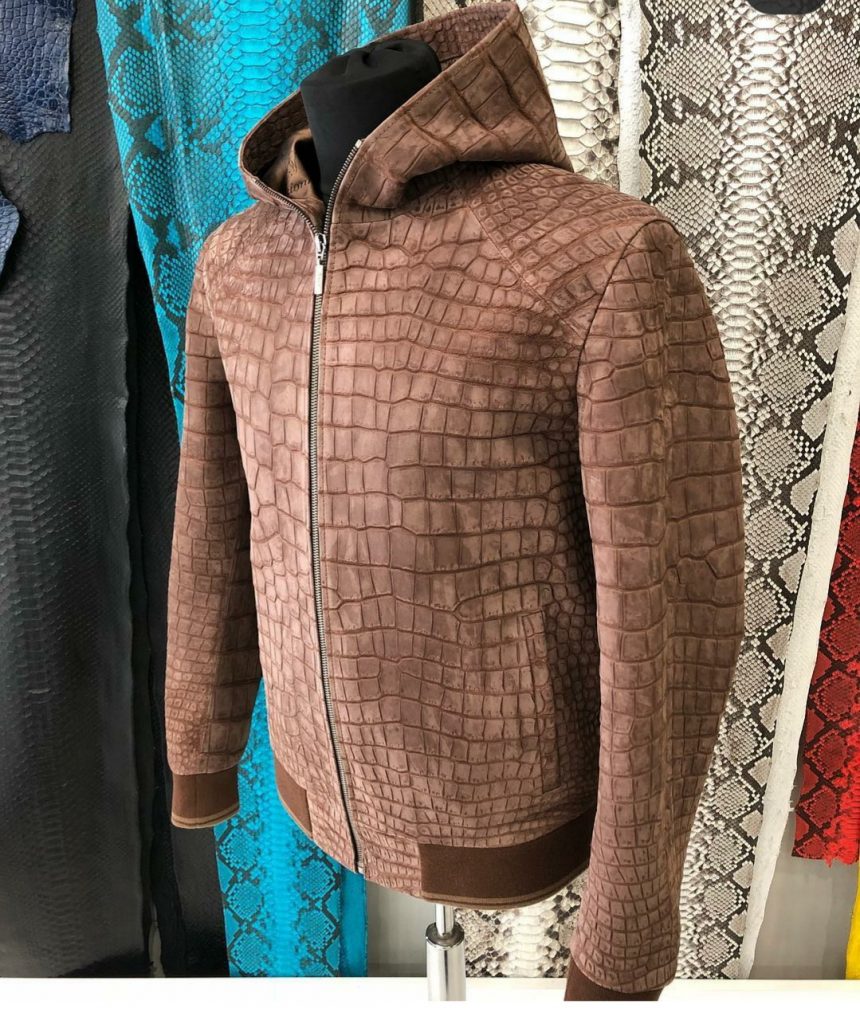 Men crocodile skin jacket Ard 118
