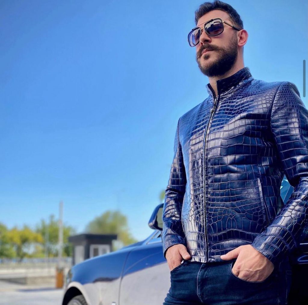 Men crocodile skin jacket Asx 104