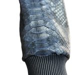 Women Python Leather Jacket PW107 navy blue 04