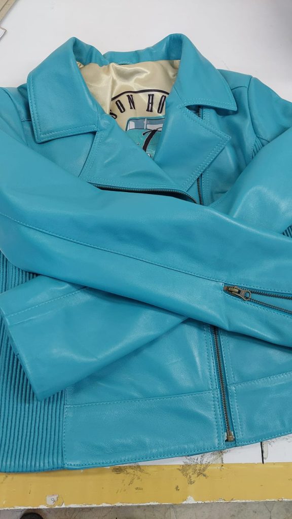custom print inside leather jacket