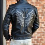 custom print men leather jacket 2