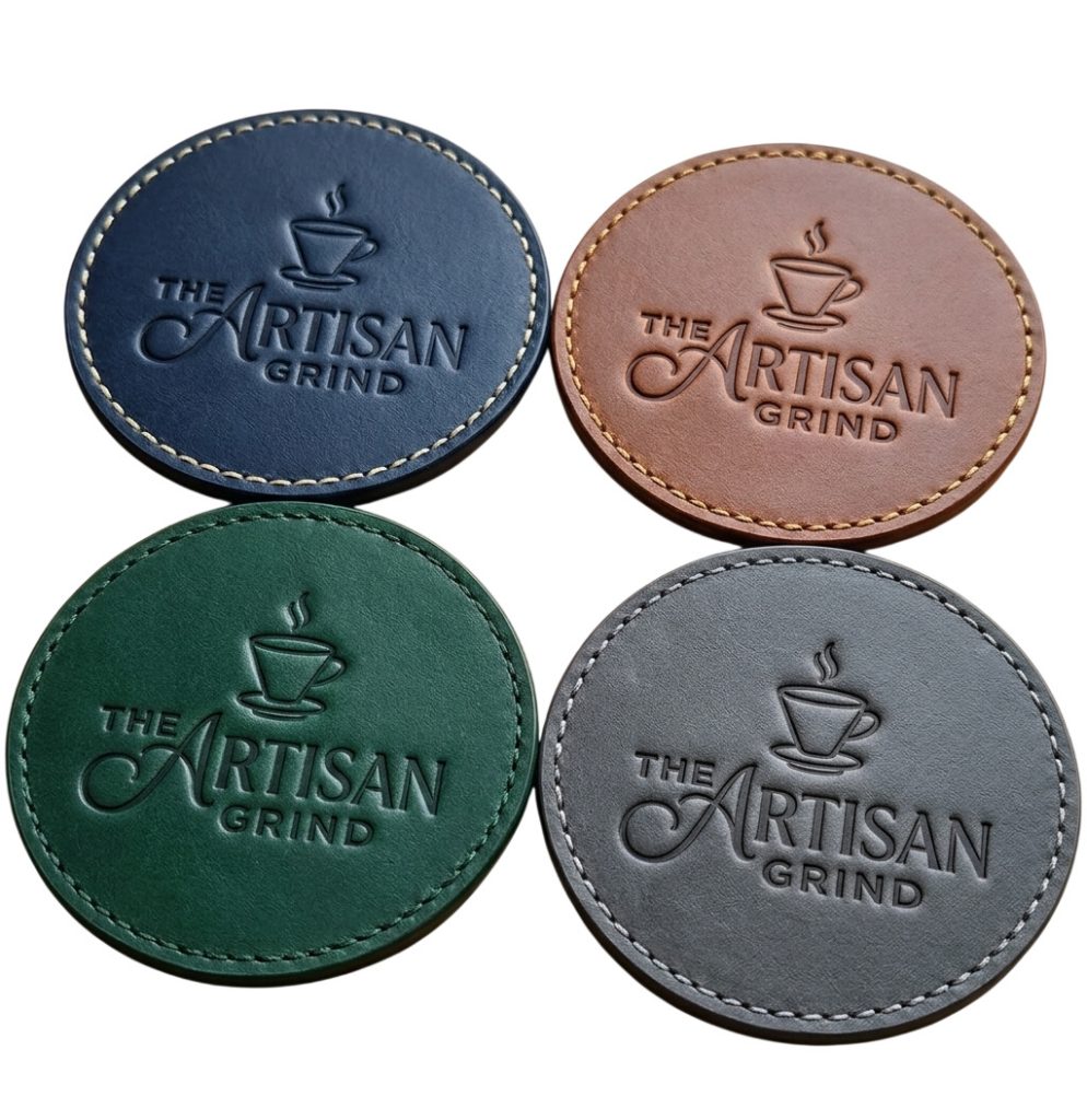 leather coaster 4 colors