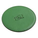 leather coaster light green 08