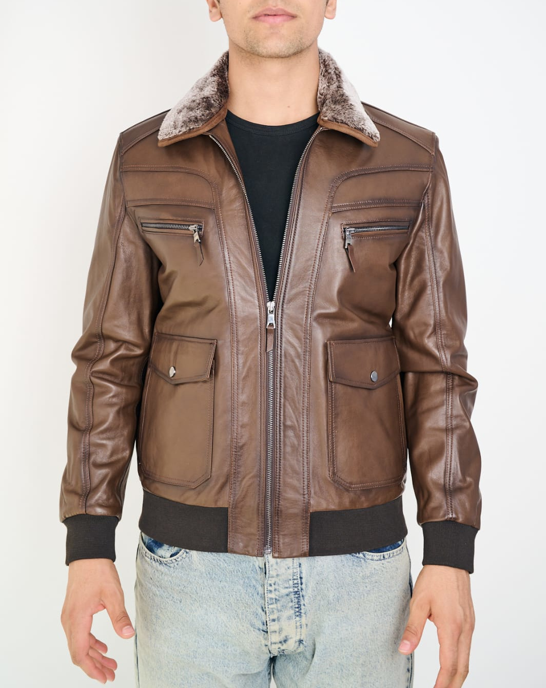 men leather jacket 101