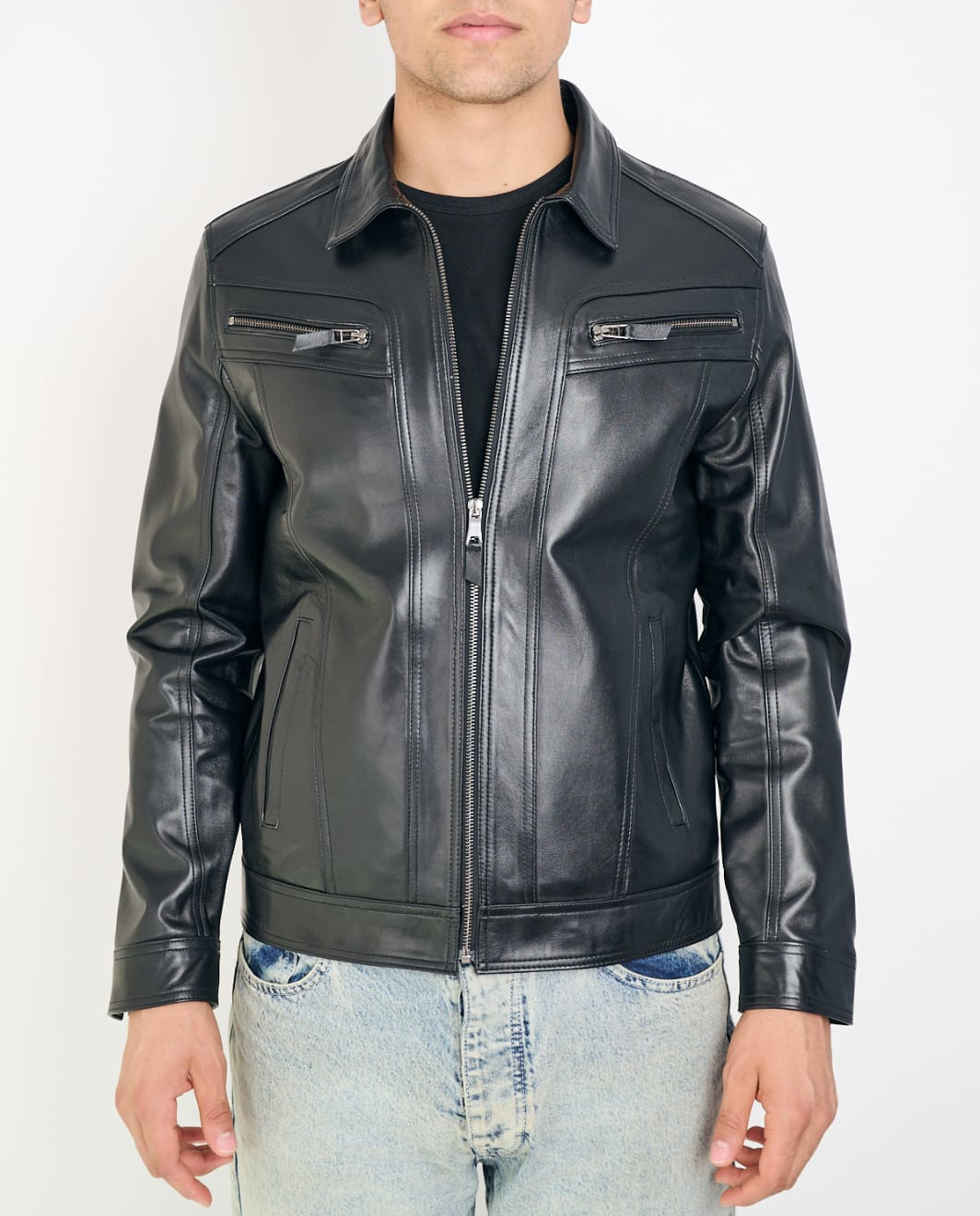 men leather jacket 102