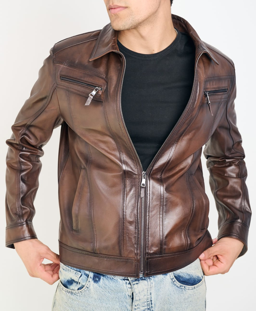 men leather jacket 103