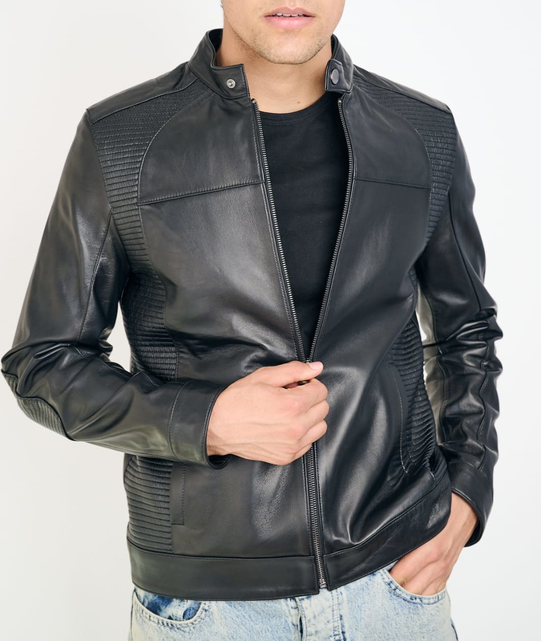 men leather jacket 104