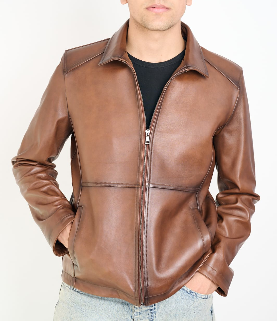 men leather jacket 108