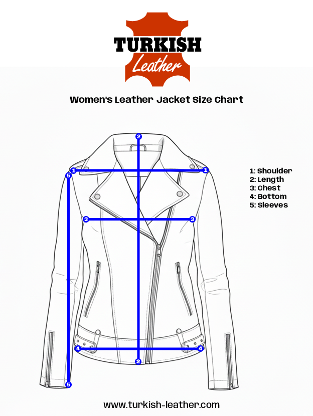size chart women leather jacket